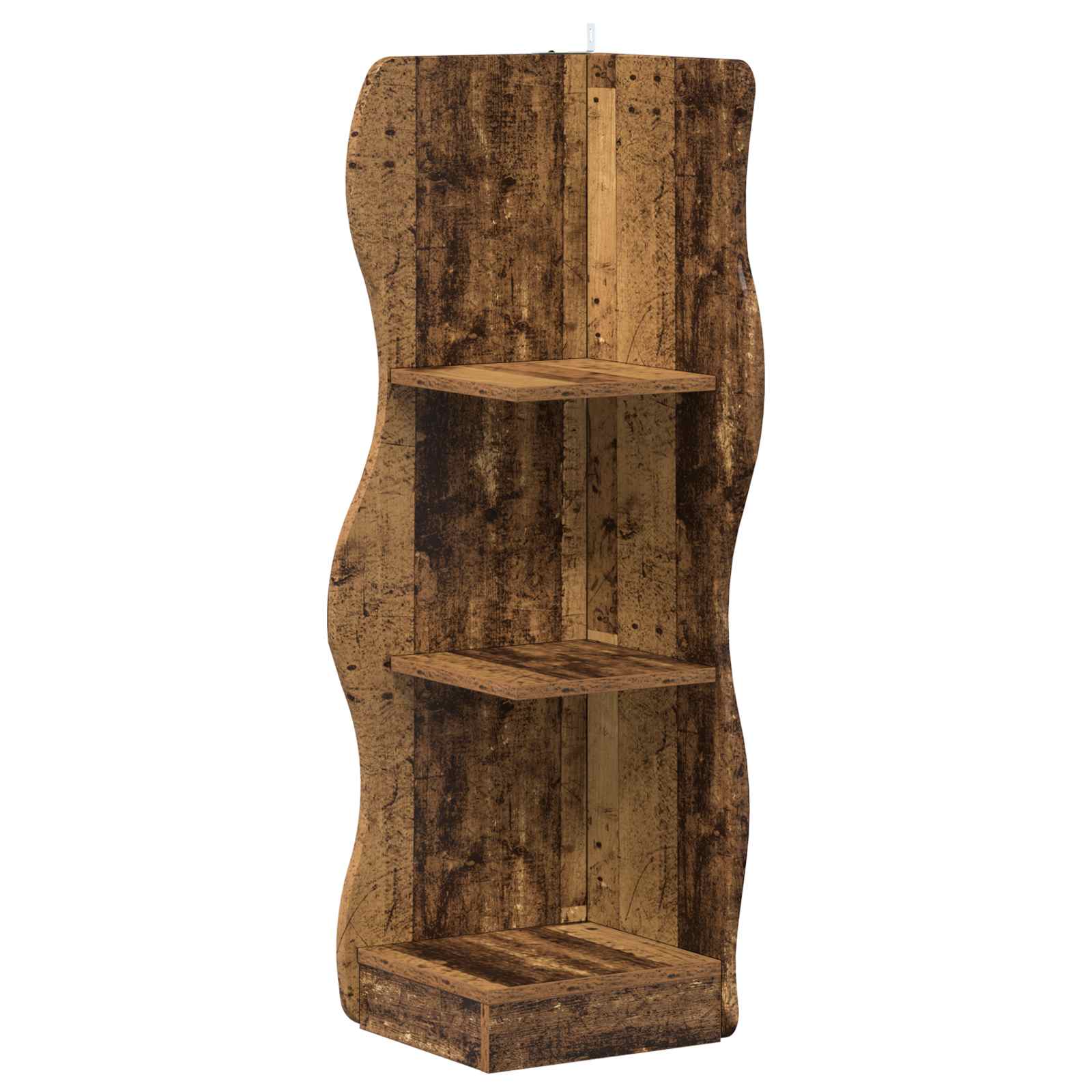 vidaXL Corner Shelf Old Wood 34 x 33 x 102 cm Engineered Wood 2