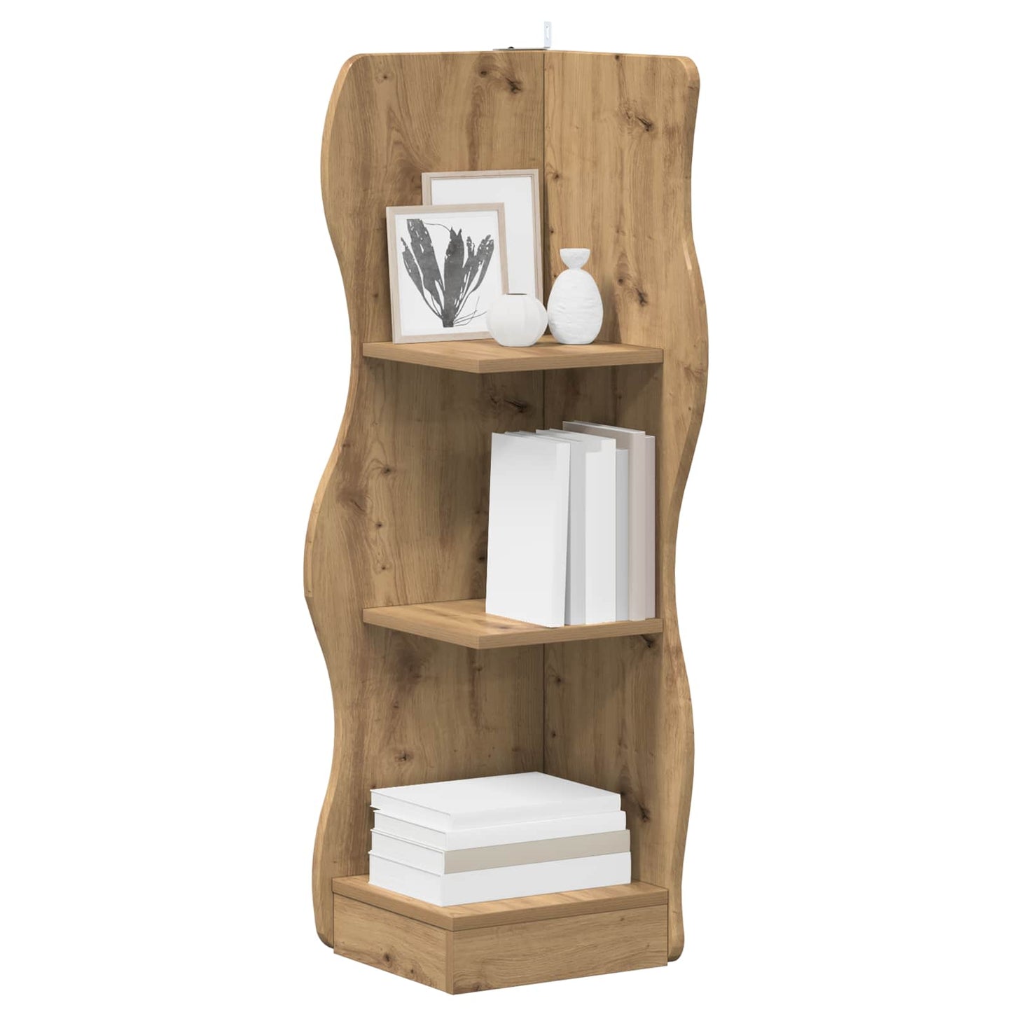 vidaXL Corner Shelf Artisan Oak 34 x 33 x 102 cm Engineered Wood 3
