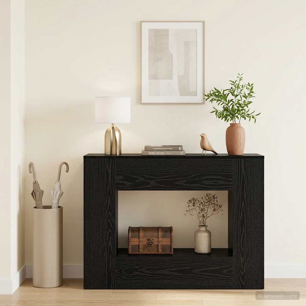 vidaXL Black Oak 101 x 30 x 74 cm 1