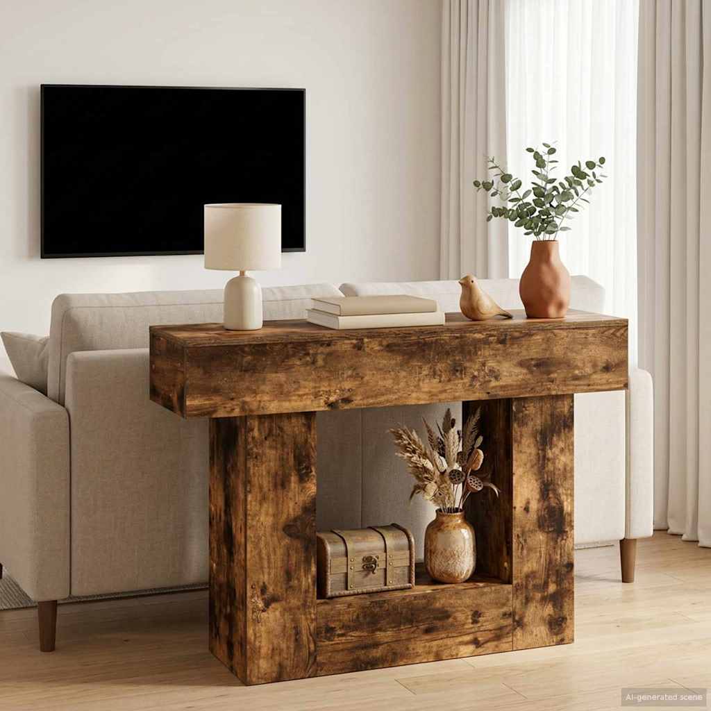 vidaXL Smoked Oak 101 x 30 x 74 cm 1