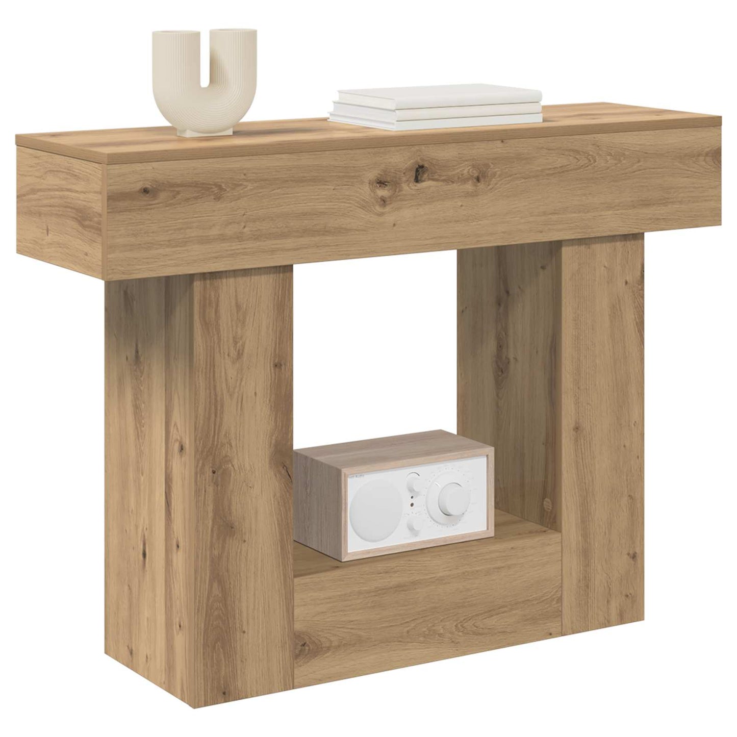 vidaXL Console Table Artisan Oak 101 x 30 x 74 cm Engineered Wood 3