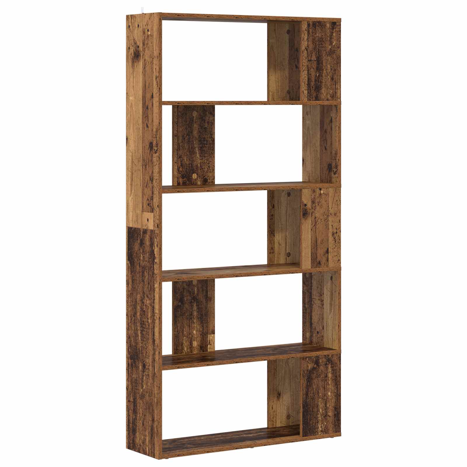 vidaXL Book Cabinet 80 x 24 x 159 cm Engineered Wood Old Wood 2