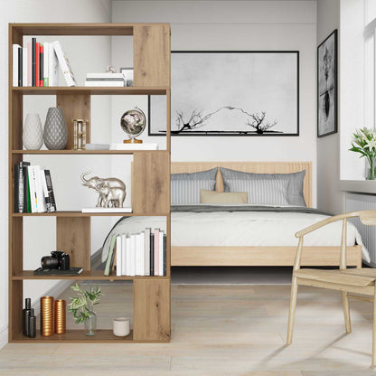 vidaXL Book Cabinet 80 x 24 x 159 cm Engineered Wood Artisan Oak 4