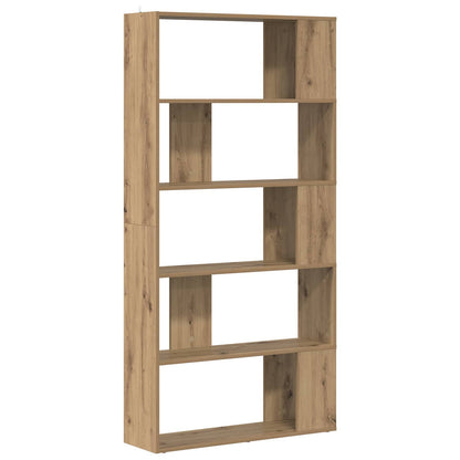 vidaXL Book Cabinet 80 x 24 x 159 cm Engineered Wood Artisan Oak 2