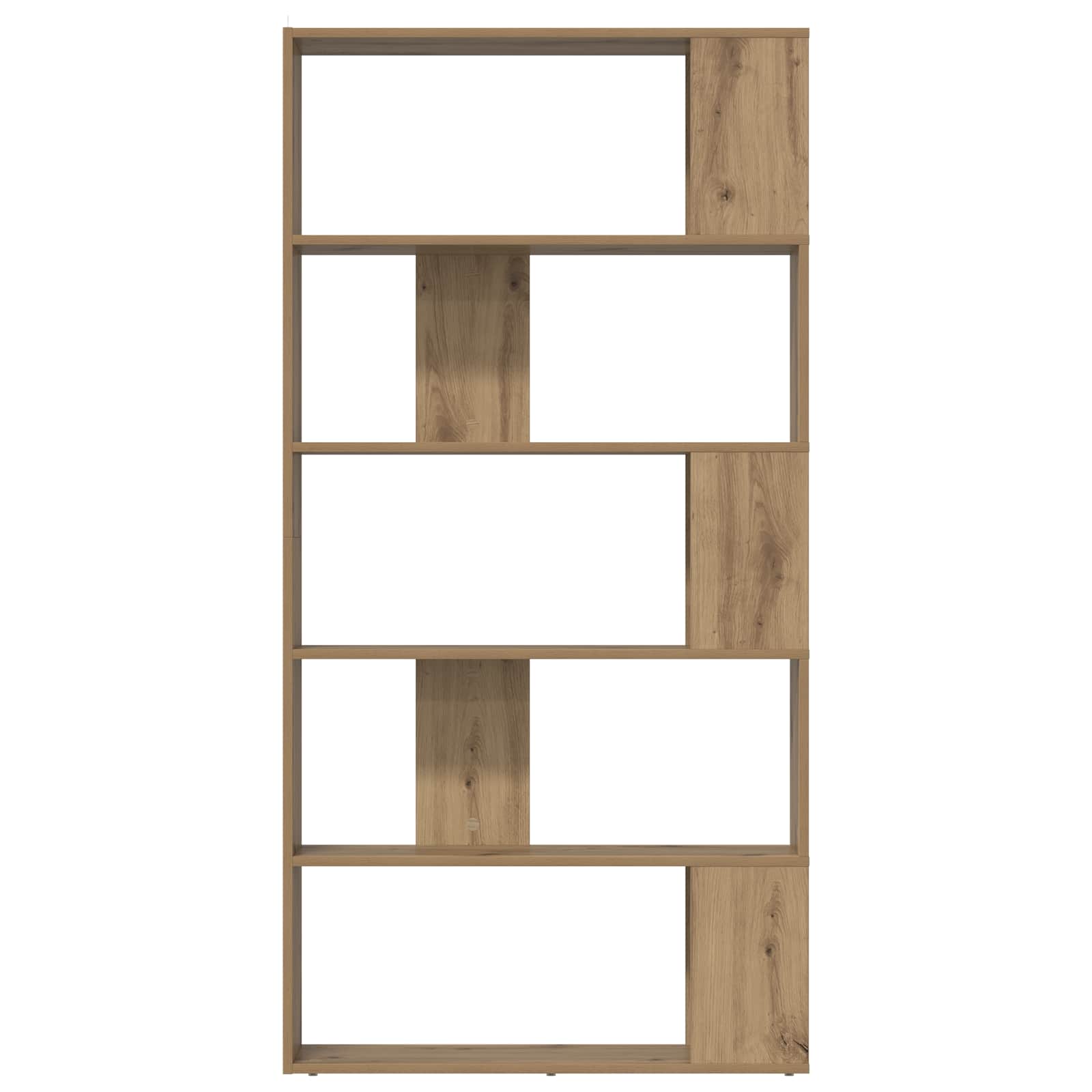 vidaXL Book Cabinet 80 x 24 x 159 cm Engineered Wood Artisan Oak 5