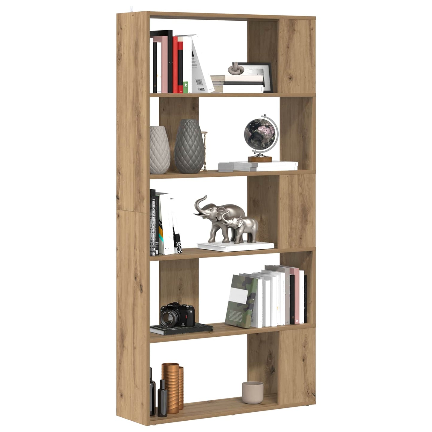 vidaXL Book Cabinet 80 x 24 x 159 cm Engineered Wood Artisan Oak 3