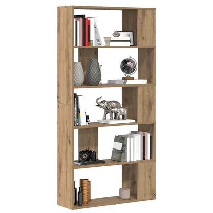 vidaXL Book Cabinet 80 x 24 x 159 cm Engineered Wood Artisan Oak 3