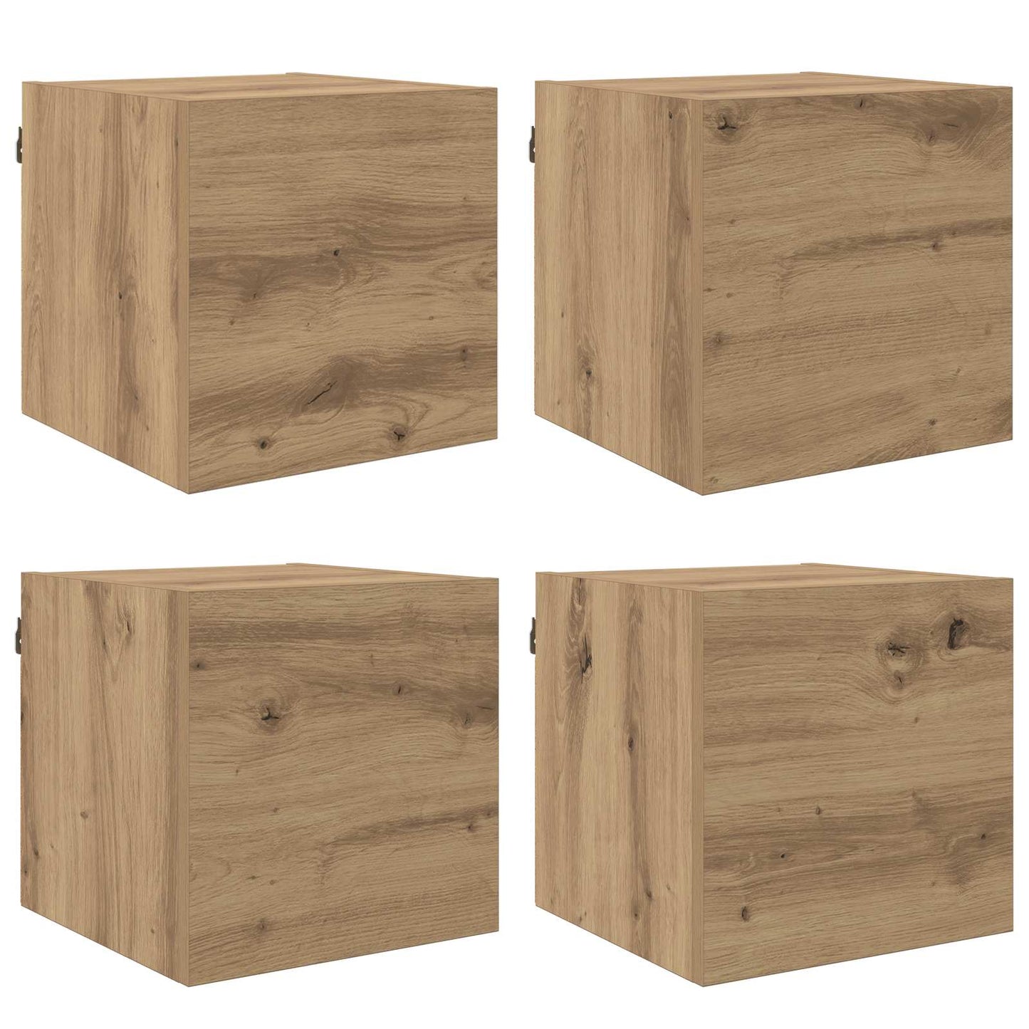 vidaXL Wall Mounted TV Cabinet Artisan Oak Engineered Wood 2