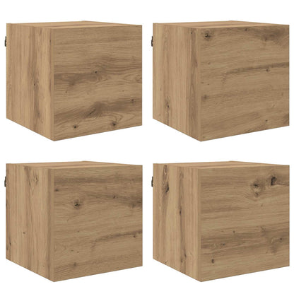 vidaXL Wall Mounted TV Cabinet Artisan Oak Engineered Wood 2