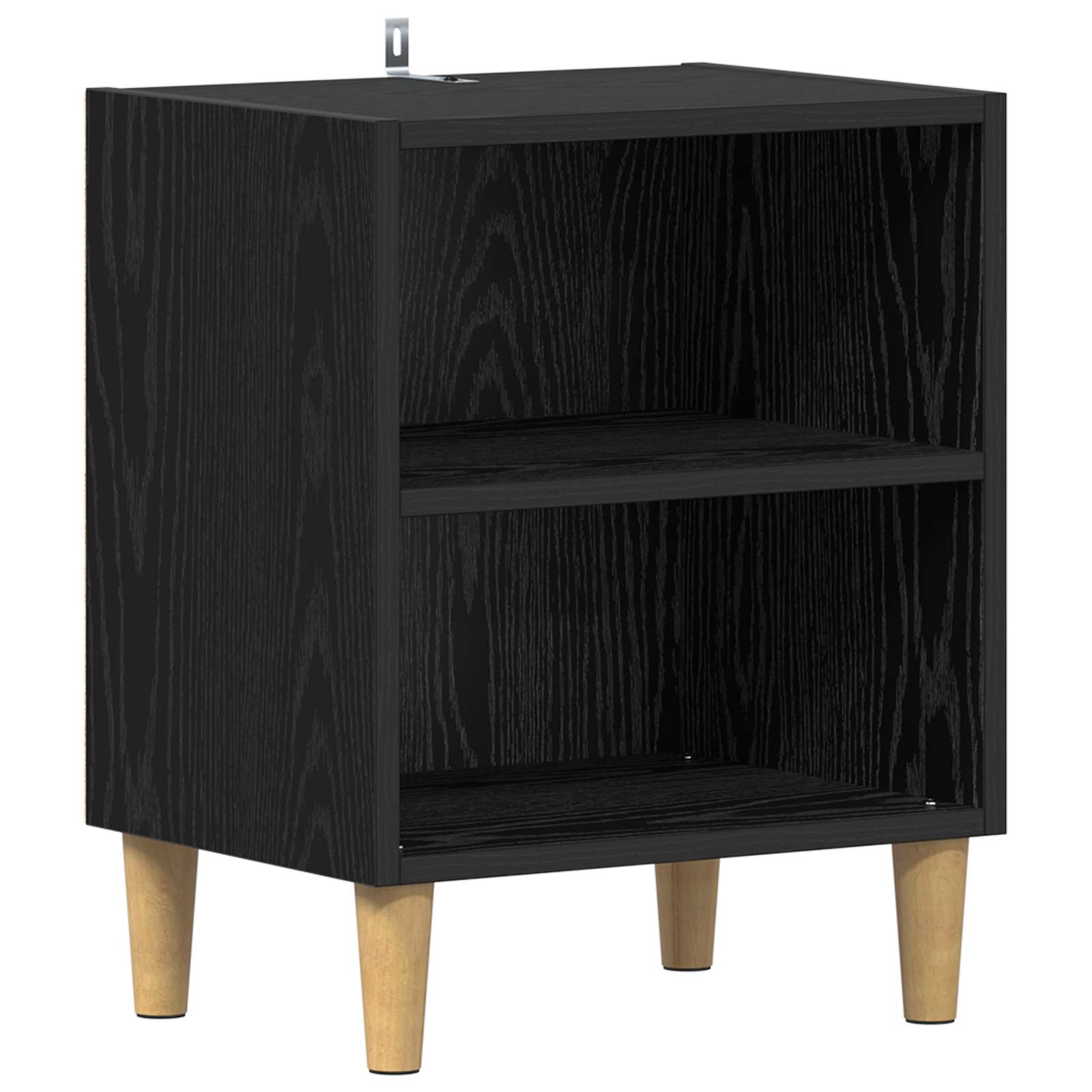 vidaXL Bed Cabinet 2 pcs Black Oak 40 x 30 x 50 cm Engineered Wood 5