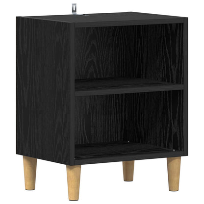 vidaXL Bed Cabinet 2 pcs Black Oak 40 x 30 x 50 cm Engineered Wood 5