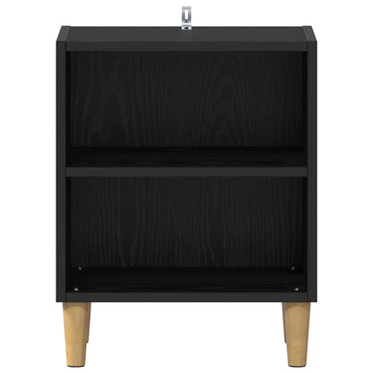 vidaXL Bed Cabinet 2 pcs Black Oak 40 x 30 x 50 cm Engineered Wood 6