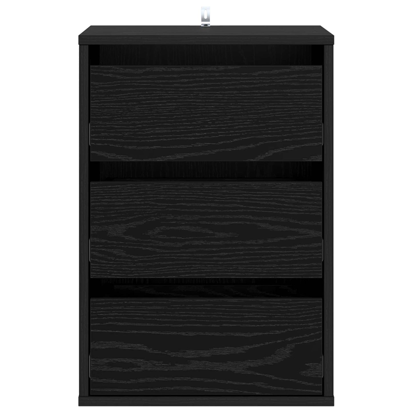 vidaXL Drawer Cabinet 3-Drawer Black Oak 41 x 40 x 58 cm 5
