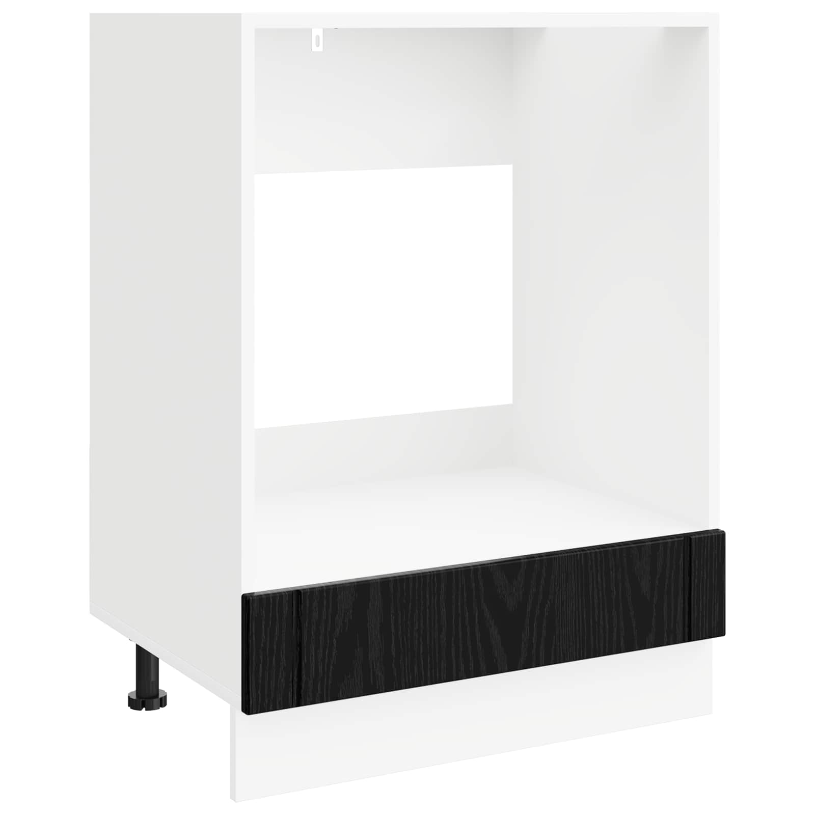 vidaXL Oven Cabinet LUCCA Black Oak 60 x 46 x 81.5 cm Engineered Wood 2