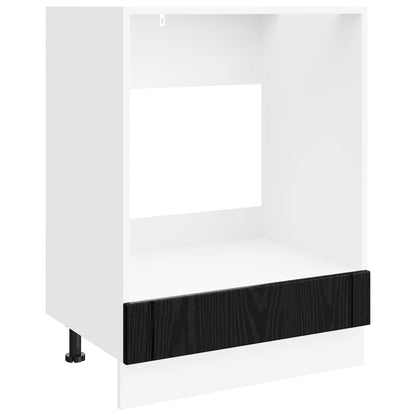 vidaXL Oven Cabinet LUCCA Black Oak 60 x 46 x 81.5 cm Engineered Wood 2