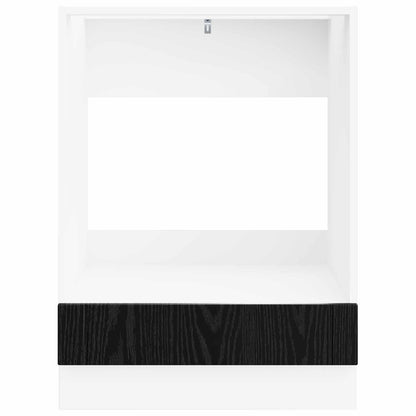 vidaXL Oven Cabinet LUCCA Black Oak 60 x 46 x 81.5 cm Engineered Wood 4