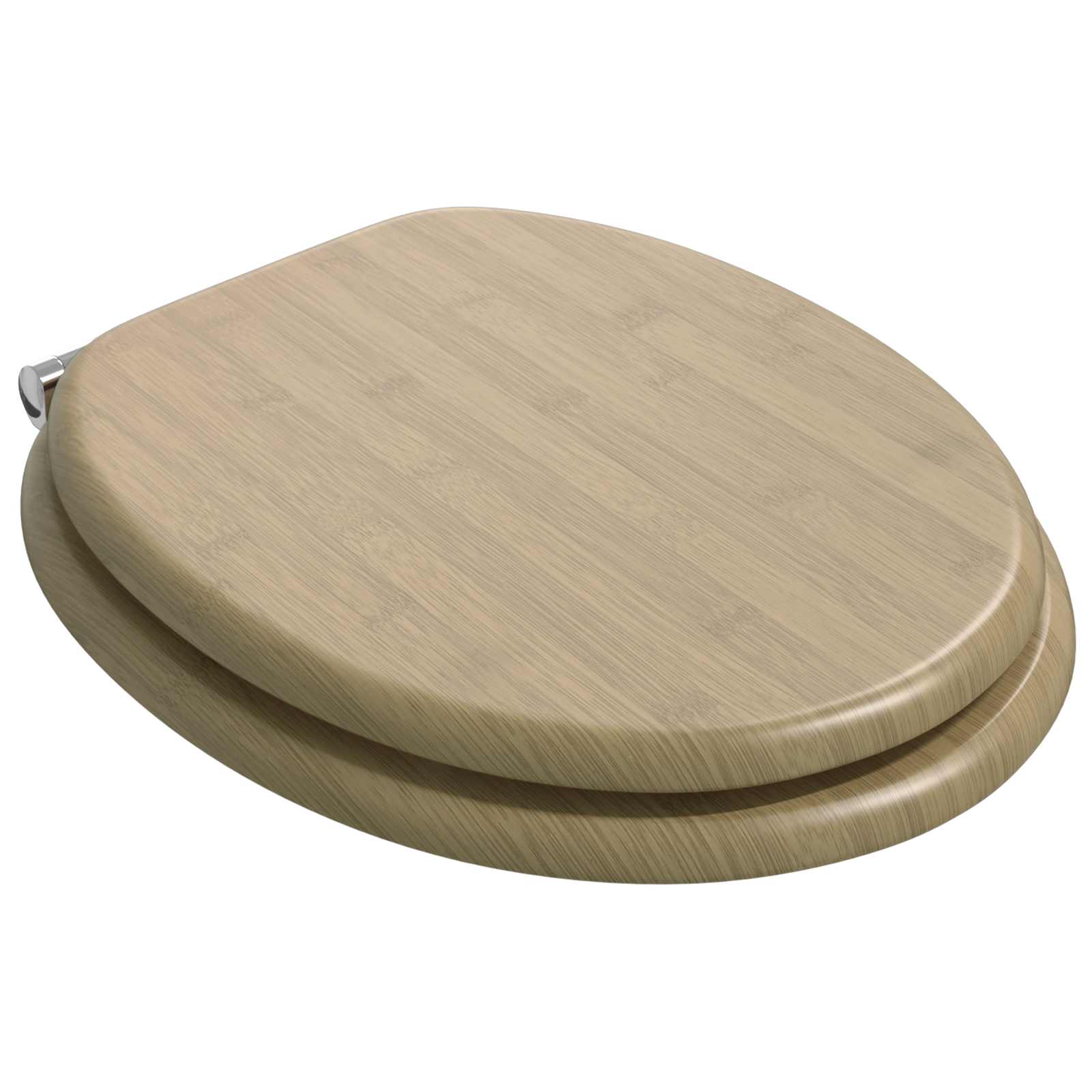 vidaXL Soft-Close Toilet Seat 2 pcs Light Bamboo Color 44 x 38 cm 2