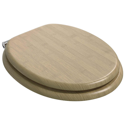 vidaXL Soft-Close Toilet Seat 2 pcs Light Bamboo Color 44 x 38 cm 2