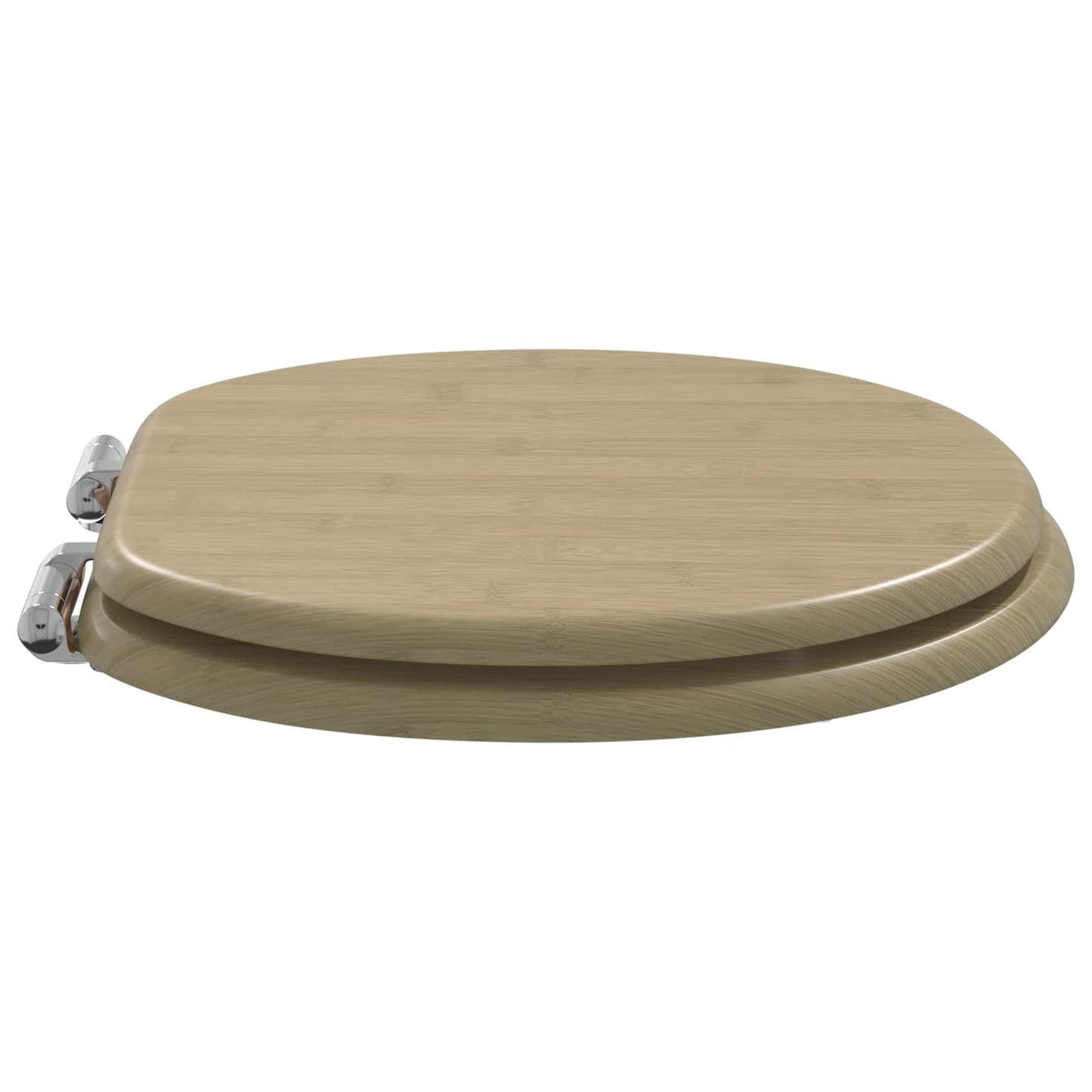 vidaXL Soft-Close Toilet Seat 2 pcs Light Bamboo Color 44 x 38 cm 4