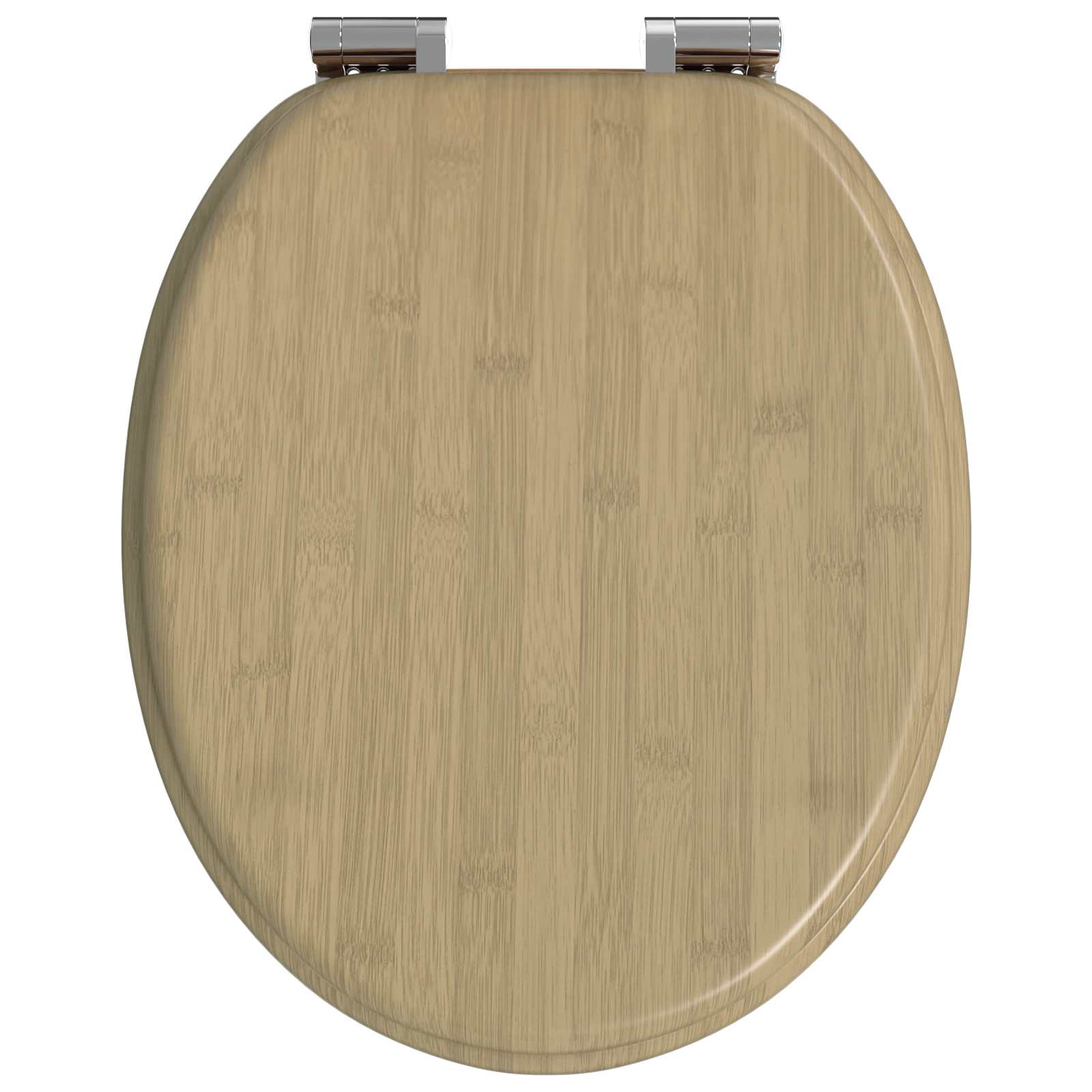 vidaXL Soft-Close Toilet Seat 2 pcs Light Bamboo Color 44 x 38 cm 5