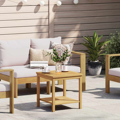 vidaXL Side Table Oil Natural 45 x 45 x 45 cm Solid Acacia Wood 1