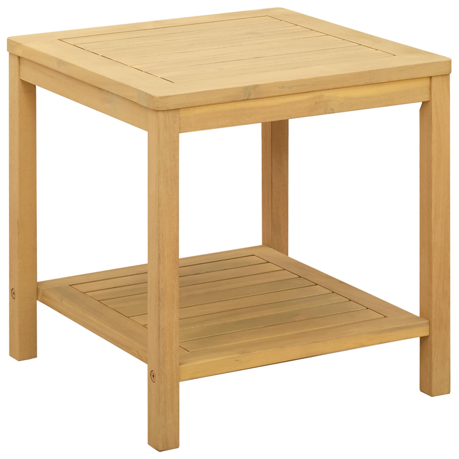 vidaXL Side Table Oil Natural 45 x 45 x 45 cm Solid Acacia Wood 2