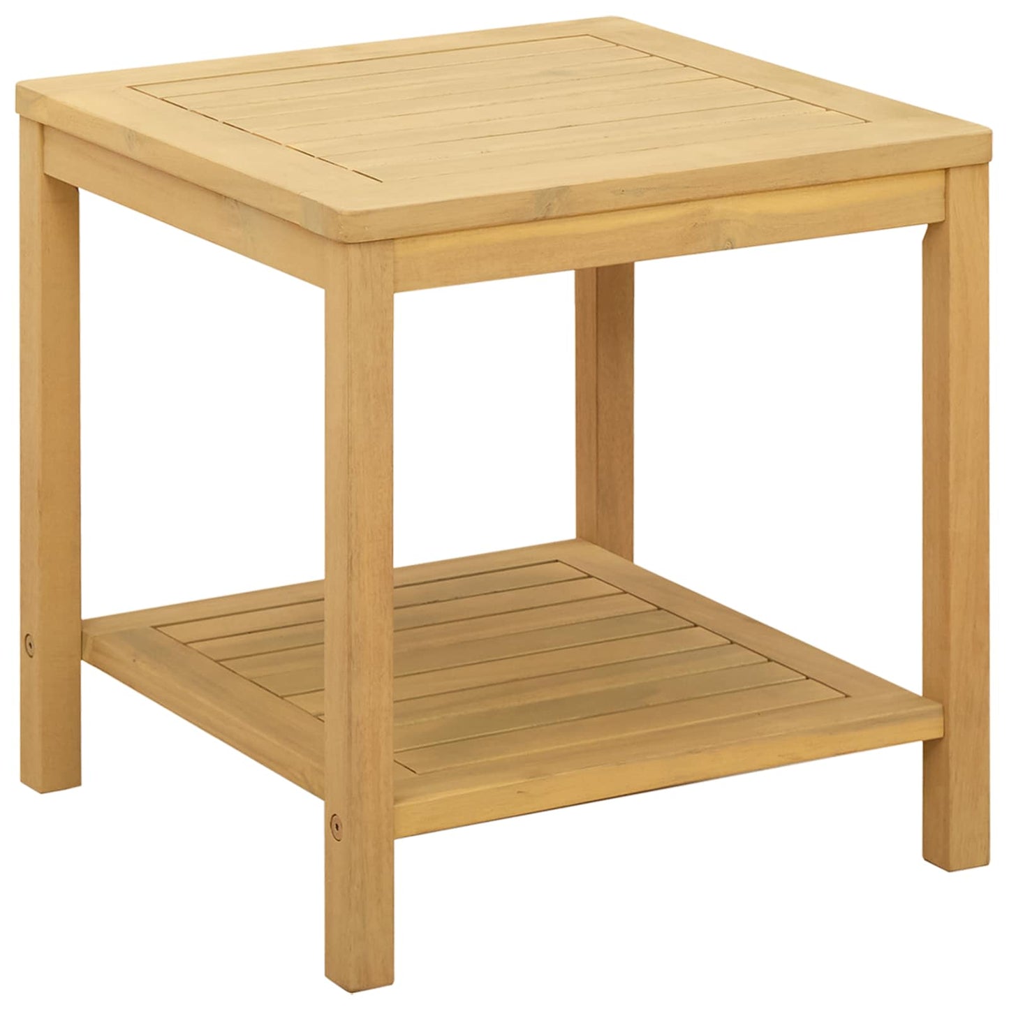 vidaXL Side Table Oil Natural 45 x 45 x 45 cm Solid Acacia Wood 6
