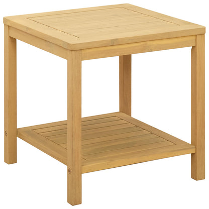 vidaXL Side Table Oil Natural 45 x 45 x 45 cm Solid Acacia Wood 6