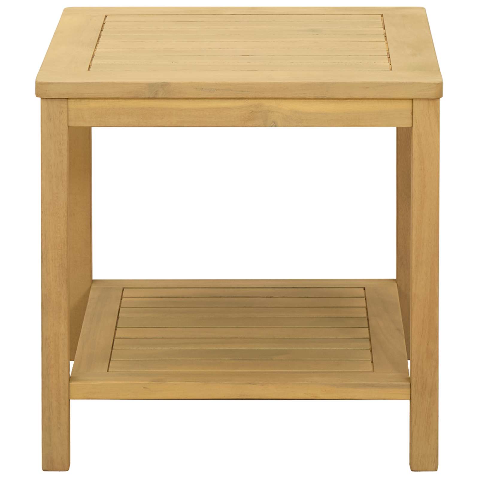 vidaXL Side Table Oil Natural 45 x 45 x 45 cm Solid Acacia Wood 4