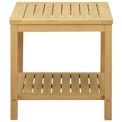 vidaXL Side Table Oil Natural 45 x 45 x 45 cm Solid Acacia Wood 5