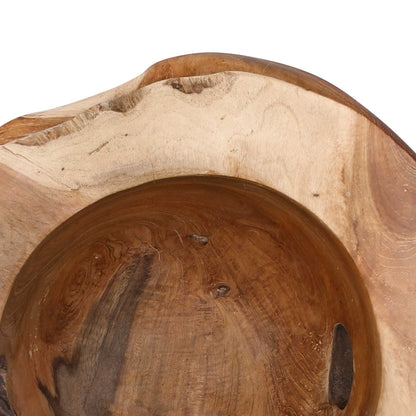 vidaXL Fruit Bowl JEPARA Teak Brown Ø 35 cm Solid Teak Wood 5