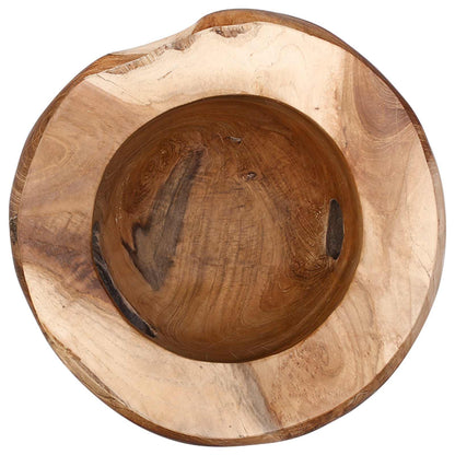 vidaXL Fruit Bowl JEPARA Teak Brown Ø 35 cm Solid Teak Wood 4