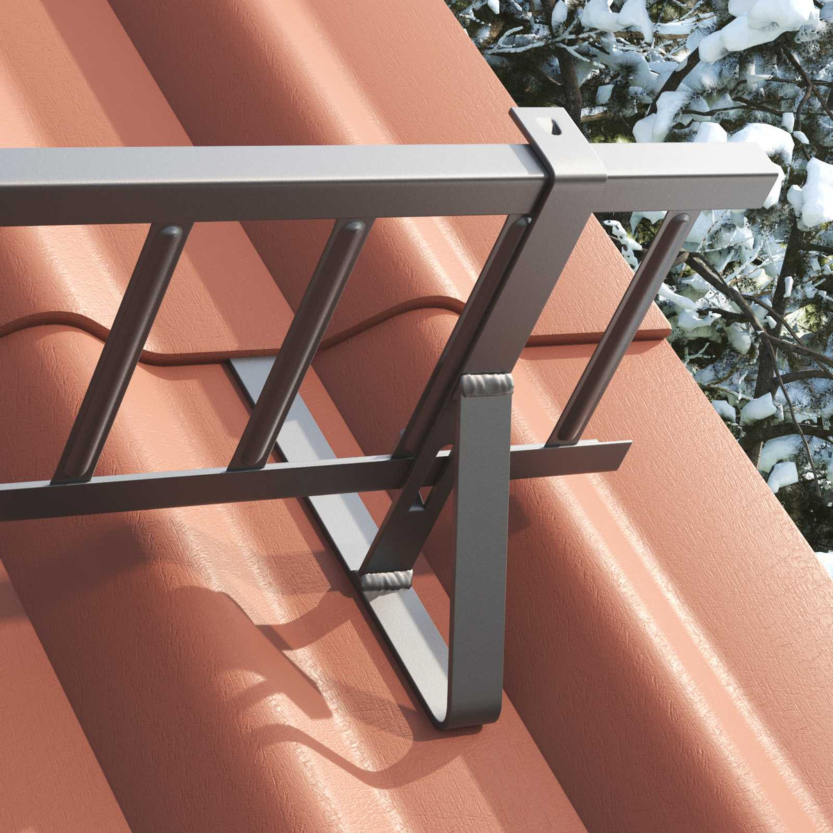 Roof Snow Guard 100 x 29.5 x 34.5 cm Steel Anthracite 800 cm