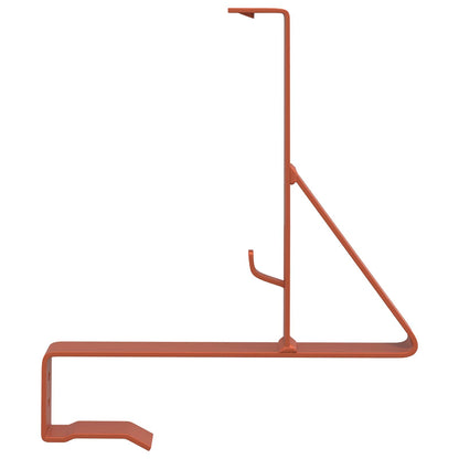 vidaXL Snow Guard Support 12 pcs Red 29.5 x 3 x 34.5 cm Steel 6
