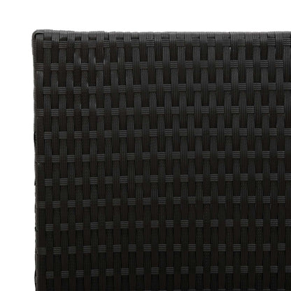 vidaXL Tall Planter Black 55 x 22 x 70 cm Poly Rattan 6