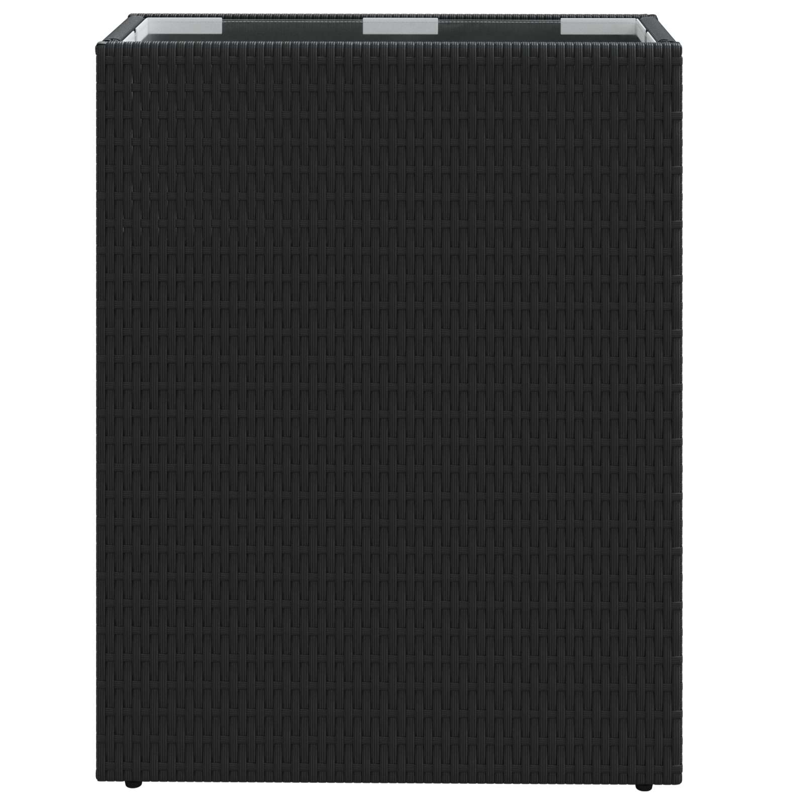vidaXL Tall Planter Black 55 x 22 x 70 cm Poly Rattan 4