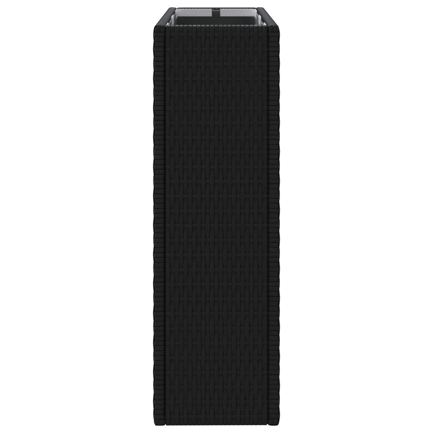 vidaXL Tall Planter Black 55 x 22 x 70 cm Poly Rattan 5