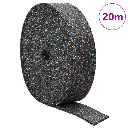 vidaXL Rubber Granulate Roll Black 2000 x 8 x 1 cm Rubber 2
