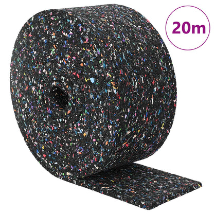 vidaXL Rubber Granulate Roll Black 2000 x 10 x 0.8 cm Rubber 3