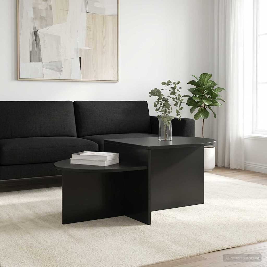 vidaXL Coffee Table Black Oak 100 x 50 x 40 cm Engineered Wood 4