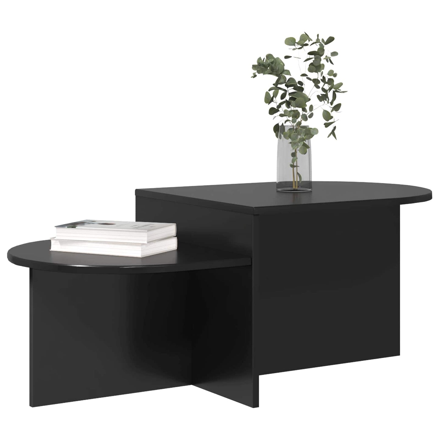 vidaXL Coffee Table Black Oak 100 x 50 x 40 cm Engineered Wood 3