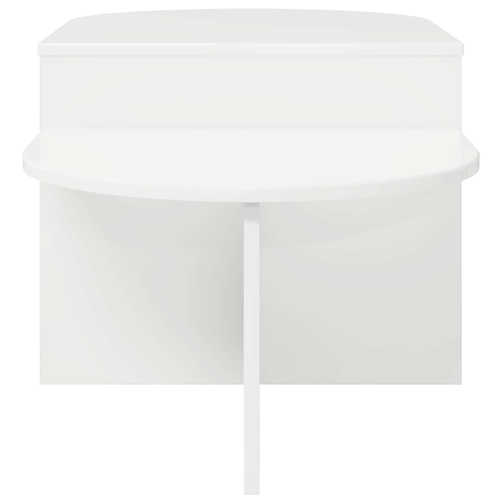vidaXL Coffee Table High Gloss White 100 x 50 x 40 cm Engineered Wood 6