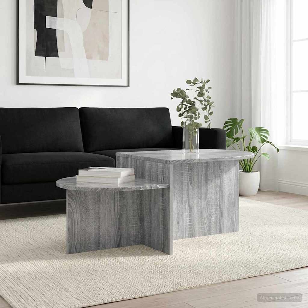 vidaXL Coffee Table Grey Sonoma 100 x 50 x 40 cm Engineered Wood 4