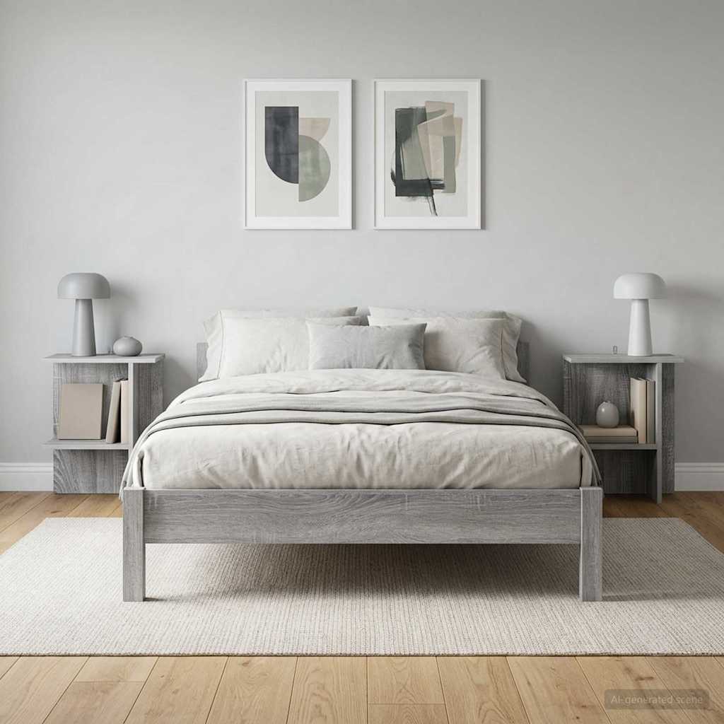 vidaXL Coffee Table 2 pcs Grey Sonoma 40 x 30 x 49 cm Engineered Wood 1