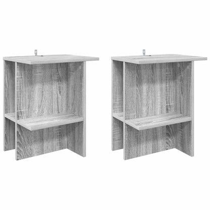 vidaXL Coffee Table 2 pcs Grey Sonoma 40 x 30 x 49 cm Engineered Wood 2