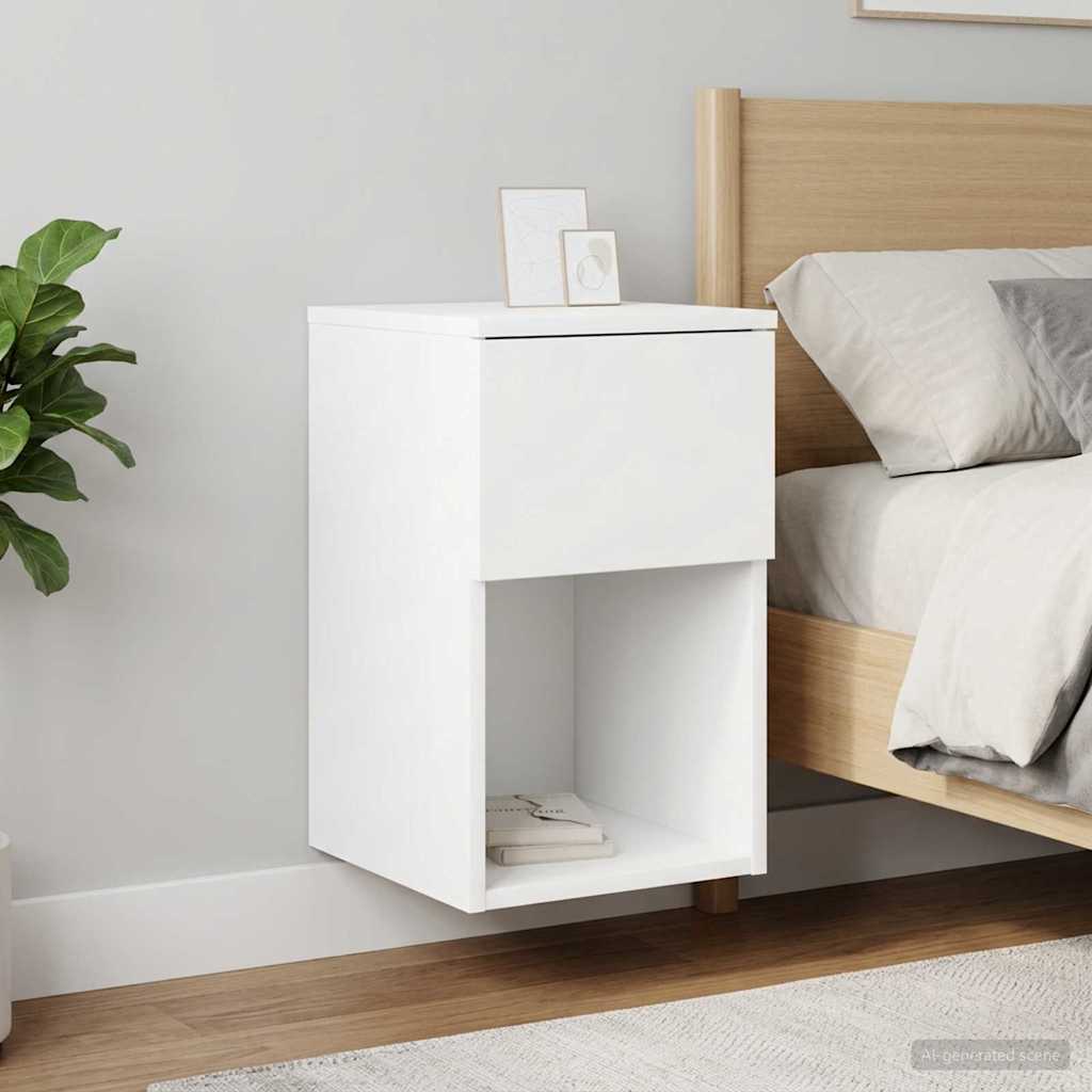 vidaXL Bed Cabinet 2 pcs White 29 x 31.5 x 49 cm Engineered Wood 4