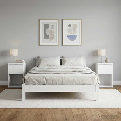 vidaXL Bed Cabinet 2 pcs White 29 x 31.5 x 49 cm Engineered Wood 1