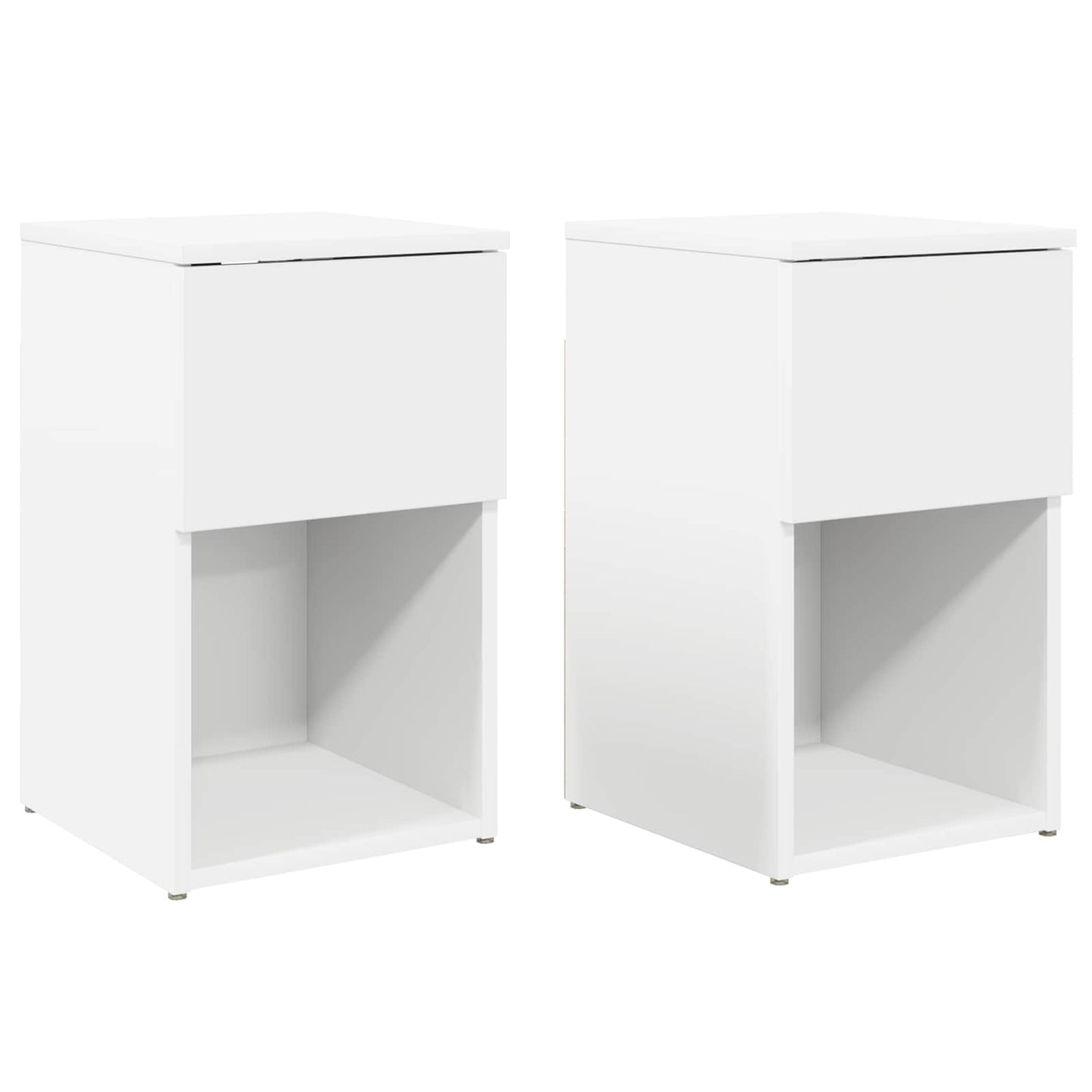 vidaXL Bed Cabinet 2 pcs White 29 x 31.5 x 49 cm Engineered Wood 2