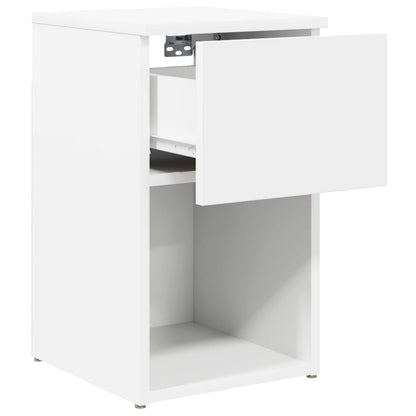 vidaXL Bed Cabinet 2 pcs White 29 x 31.5 x 49 cm Engineered Wood 6