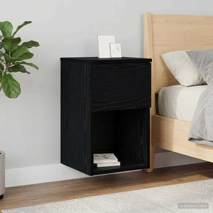vidaXL Bed Cabinet 2 pcs Black Oak 29 x 31.5 x 49 cm Engineered Wood 4
